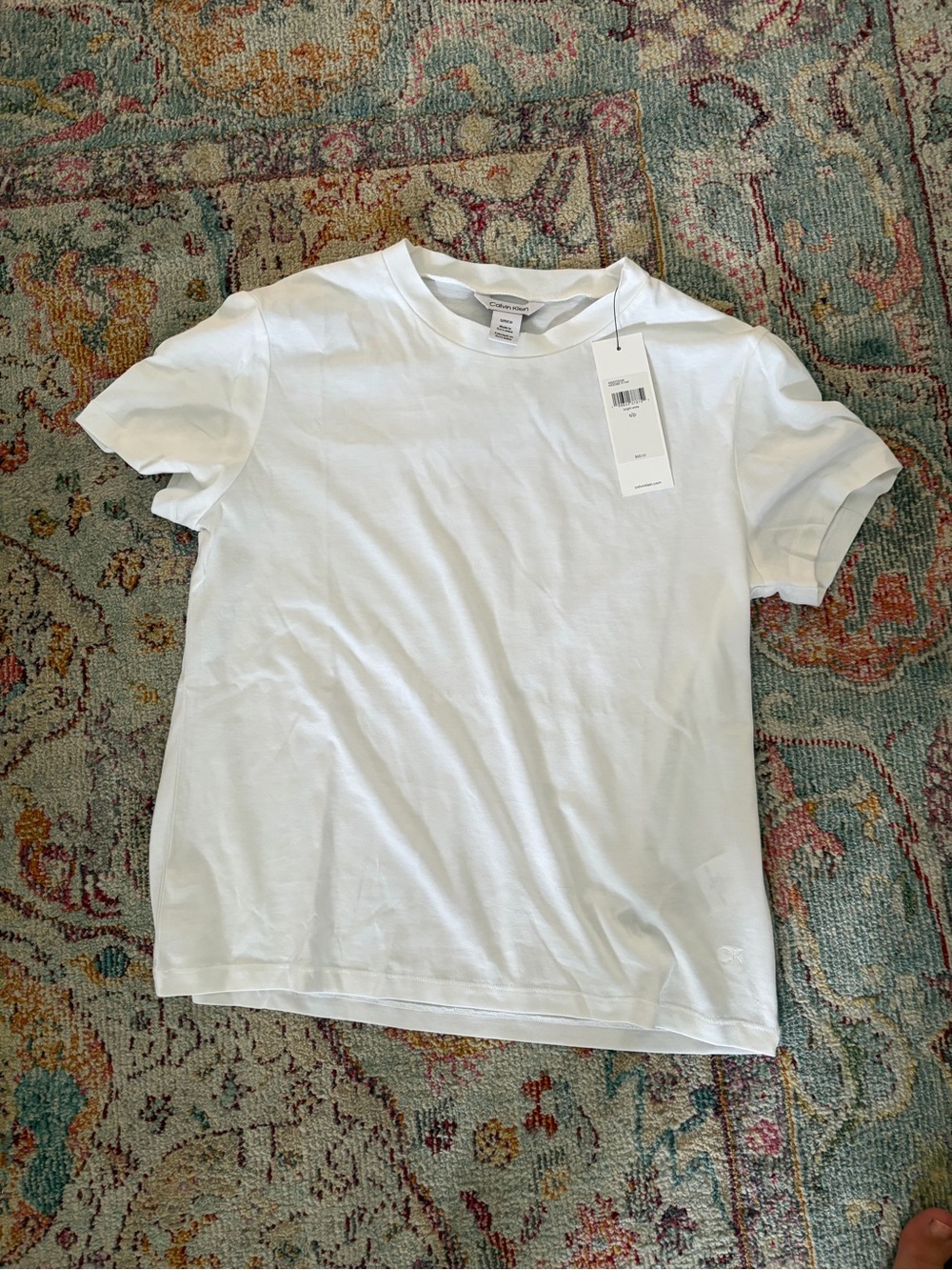 NWT Calvin Klein white t-shirt, size S